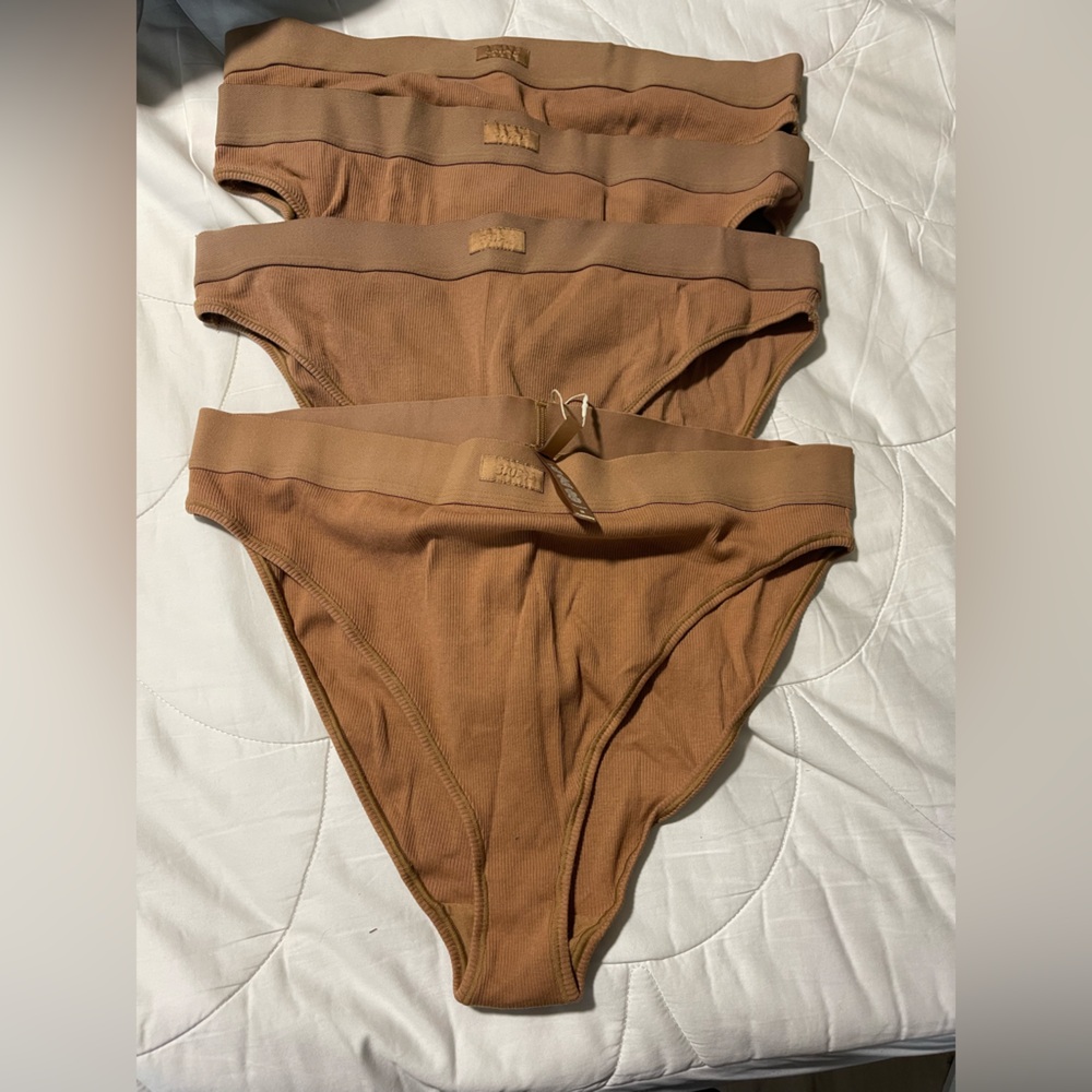 Skims soft lounge ribbed Brown High-Waisted Bikini Bottoms